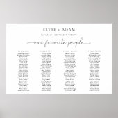 Quinn Minimal 4 Bankett Tischplatine Poster (Vorne)