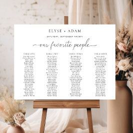 Quinn Minimal 4 Bankett Tischplatine Poster