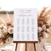 Quinn Modernes Minimal 12 Tisch Plakat