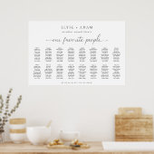 Quinn Modernes Minimal 16 Tisch Plakat (Küche)