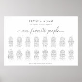 Quinn Modernes Minimal 16 Tisch Plakat (Vorne)