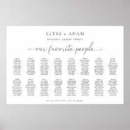 Quinn Modernes Minimal 16 Tisch Plakat