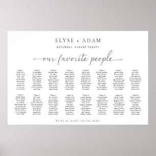 Quinn Modernes Minimal 16 Tisch Plakat