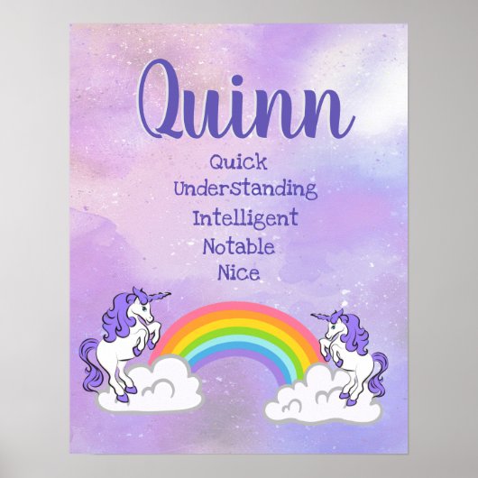 Quinn Name Poster (Vorne)