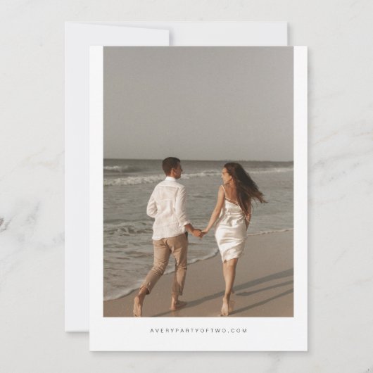 QUINN New Zealand Map Reiseziel Hochzeit Einladung (Rückseite)