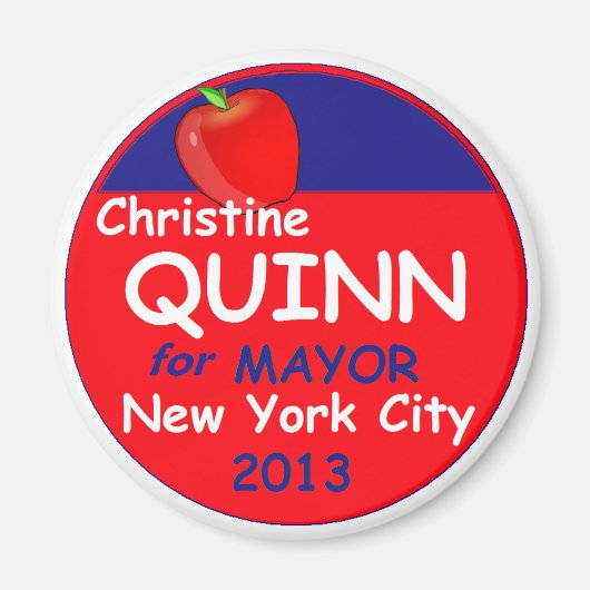 Quinn NYC Mayor 2013 Magnet (Vorne)