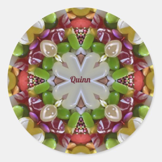 QUINN ~ OSTKANDY ~ RUNDER AUFKLEBER (Vorderseite)