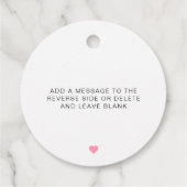 Quinn Pop Brautparty Champagne Geschenkanhänger (Rückseite)