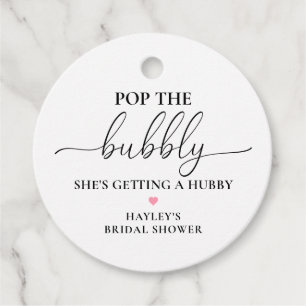 Quinn Pop, das Bubbly Champagne Brautparty Geschenkanhänger