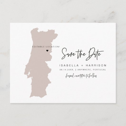 QUINN Portugal Karte Save the Date (bewegliches He (Vorderseite)