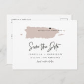 QUINN Puerto Rico Karte Save the Date Bewegliches  (Vorne/Hinten)