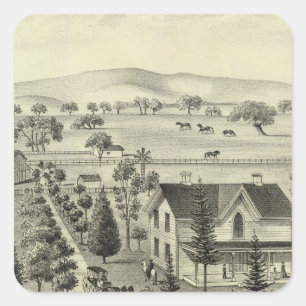 Quinn Residenz Quadratischer Aufkleber