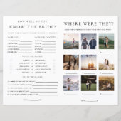 Quinn Script Brautparty Game und Menu Booklet (Rückseite)