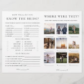 Quinn Script Brautparty Game und Menu Booklet Flyer (Hinten)