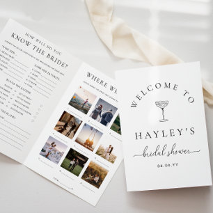 Quinn Script Brautparty Game und Menu Booklet Flyer