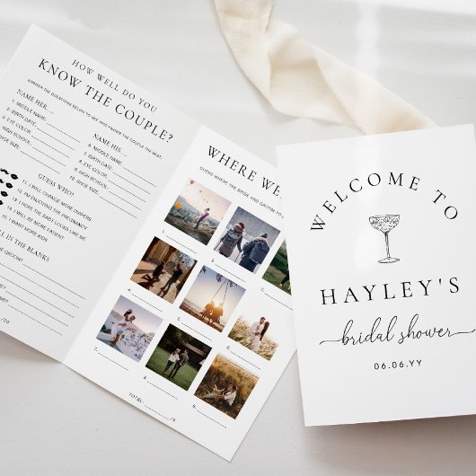 Quinn Script Brautparty-Spielheft Flyer