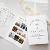 Quinn Script Bridal Shower Game and Menu Booklet Einladung