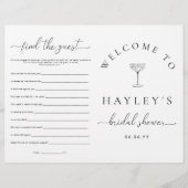 Quinn Script Bridal Shower Game Booklet Flyer (Vorne)