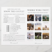 Quinn Script Bridal Shower Game Booklet Flyer (Hinten)