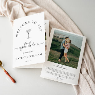 Quinn Script Hochzeitsprobe-Abendessen-Spiel Heft Flyer