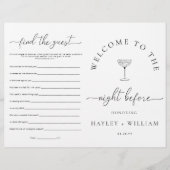 Quinn Script Hochzeitsprobe-Abendessen-Spiel Heft Flyer (Vorne)