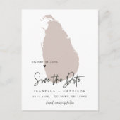 QUINN - Sri Lanka Karte Save the Date *Bewegliches (Vorderseite)