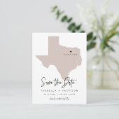 QUINN Texas Save the Date (bewegliches Herz) Postkarte (Stehend Vorderseite)