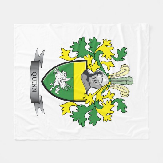 Quinn-Wappen Fleecedecke (Vorderseite (Horizontal))