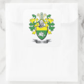 Quinn-Wappen Quadratischer Aufkleber (Tasche)