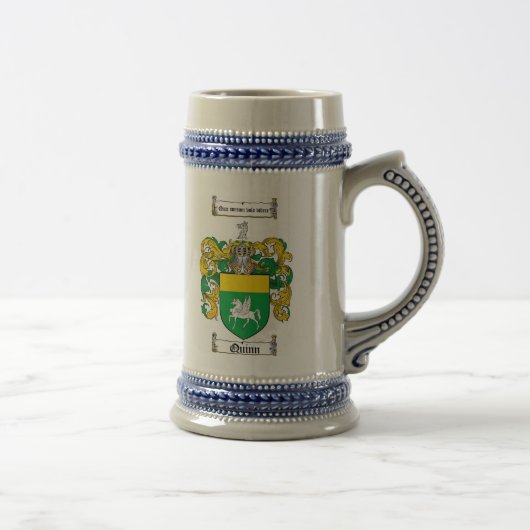 Quinn-Wappen Stein Bierglas (Rechts)