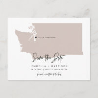 QUINN - Washington Map Save the Date bewegliches H