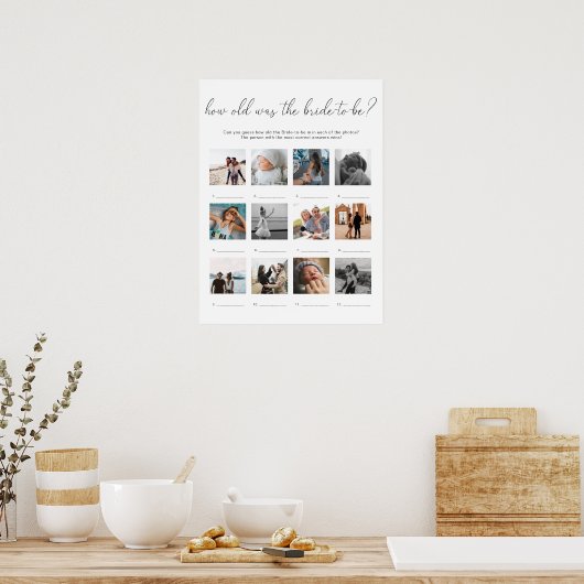 Quinn, wie alt ist das Foto der Braut Poster (Küche)