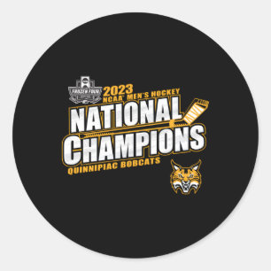 Quinnipiac Bobcats National Champs 2023 Eishockey Runder Aufkleber