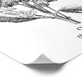 Quinoa Vintage botanische Illustration Poster (Ecke)