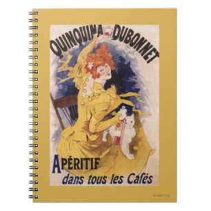 Quinquina Dubonnet Aperitif-förderndes Plakat Notizblock