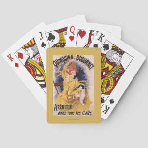 Quinquina Dubonnet Aperitif Werbeplakat Spielkarten
