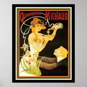 Quinquina Michaud Art Nouveau Ad 16x20 Poster