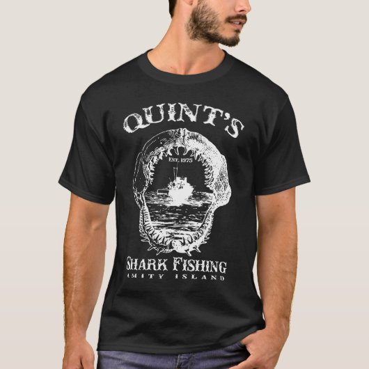 QUINT_S SHARK FISCHEREI Kiefer Amity Island est FI T-Shirt (Vorderseite)