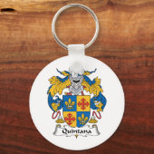 Quintana Familienwappen Schlüsselanhänger (Vorderseite)
