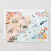 Quintana Roo | Hochzeit in Urlaubsort Fahrplan Einladung (Vorderseite)