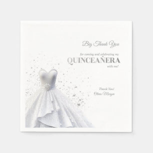 Quintencera Glam Red Dress Serviette