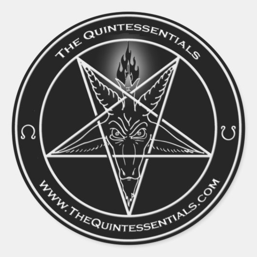 Quintessentials "Baphomet" Aufkleber! Runder Aufkleber (Vorderseite)