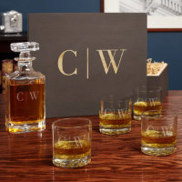Quinton Monogram Giftbox, Glasses & Decanter