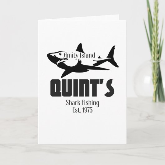 Quint's Shark Fishing Amity Island Funny Jaws Karte (Vorderseite)