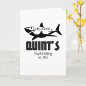 Quint's Shark Fishing Amity Island Funny Jaws Karte (Gelbe Blume)