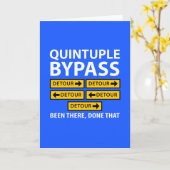 Quintuple Bypass Operation Detour Signs Funny Funn Karte (Gelbe Blume)