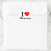 Quintuplets Quadratischer Aufkleber (Tasche)