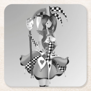 Quirk Rechteckiger Pappuntersetzer