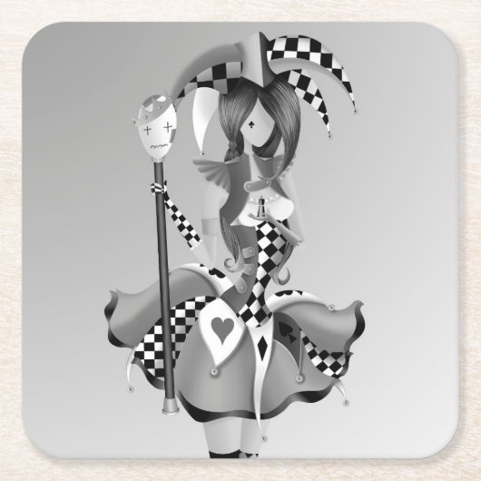 Quirk Rechteckiger Pappuntersetzer (Vorderseite)