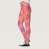 Quirkes Muster zany Hosen rosa und gelb Leggings (Links)